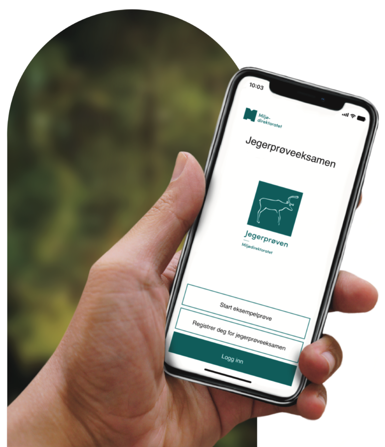 Bilde av jegerprøveeksamen-appen
